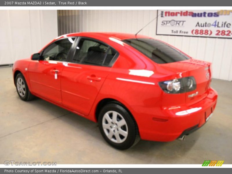 True Red / Black 2007 Mazda MAZDA3 i Sedan