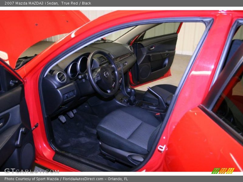 True Red / Black 2007 Mazda MAZDA3 i Sedan