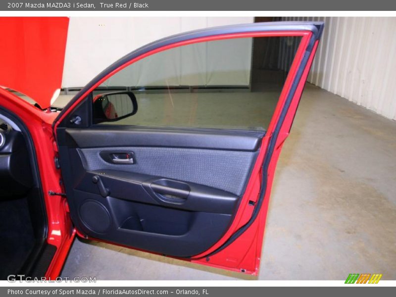 True Red / Black 2007 Mazda MAZDA3 i Sedan
