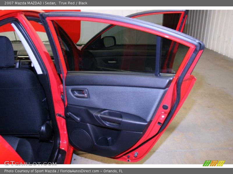 True Red / Black 2007 Mazda MAZDA3 i Sedan