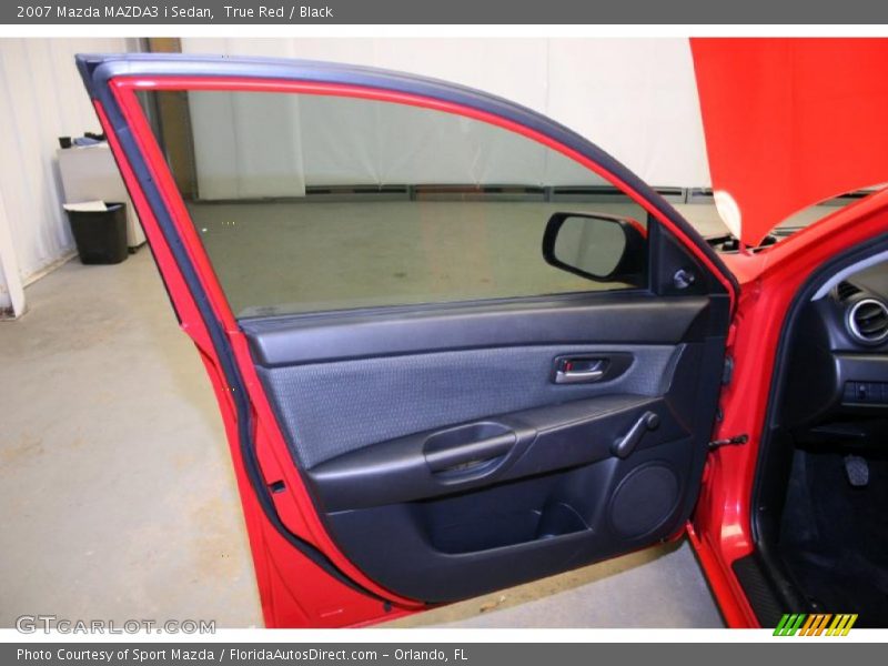 True Red / Black 2007 Mazda MAZDA3 i Sedan