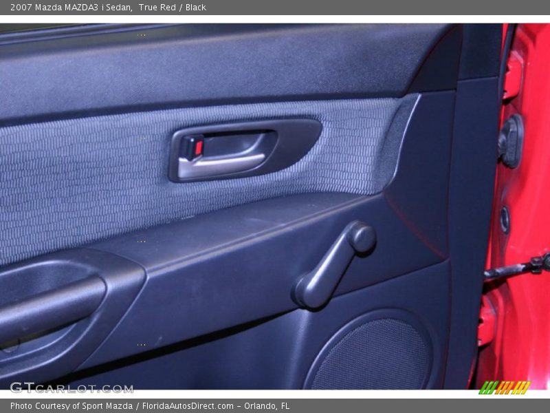 True Red / Black 2007 Mazda MAZDA3 i Sedan