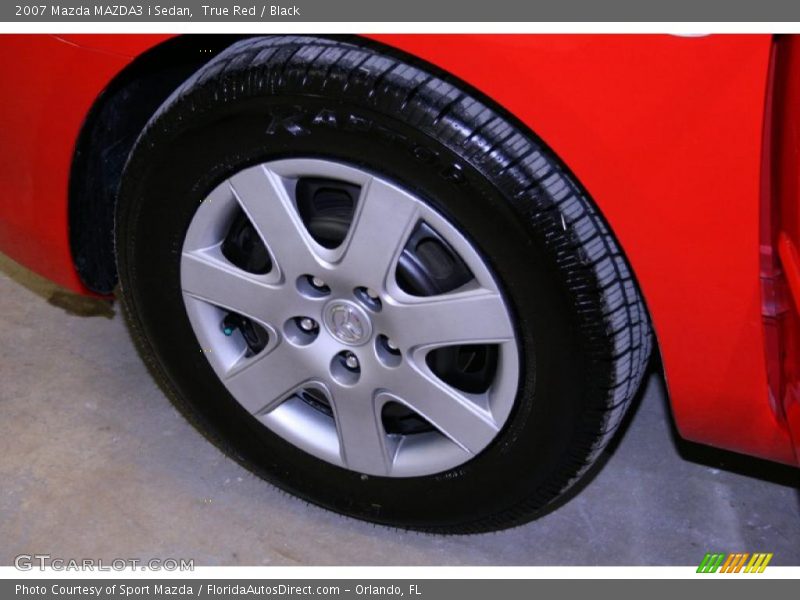 True Red / Black 2007 Mazda MAZDA3 i Sedan
