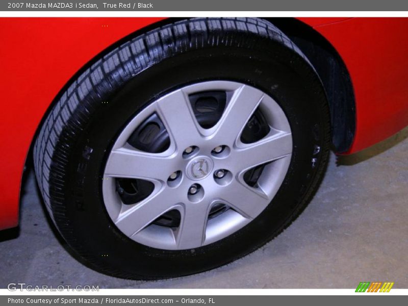 True Red / Black 2007 Mazda MAZDA3 i Sedan
