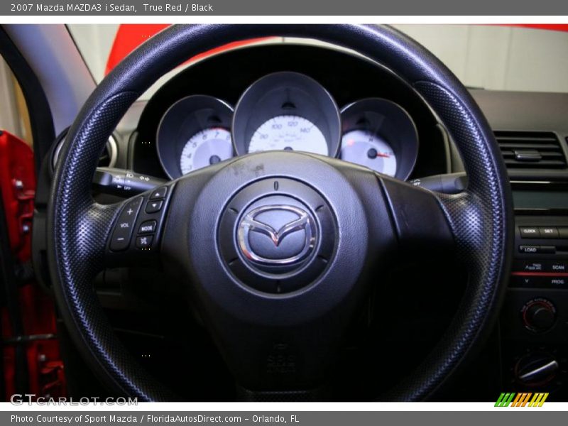 True Red / Black 2007 Mazda MAZDA3 i Sedan