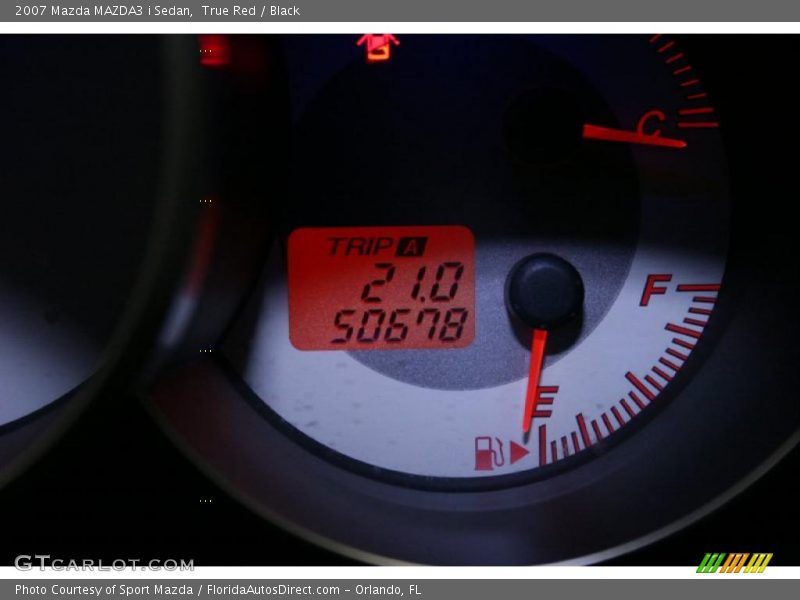 True Red / Black 2007 Mazda MAZDA3 i Sedan