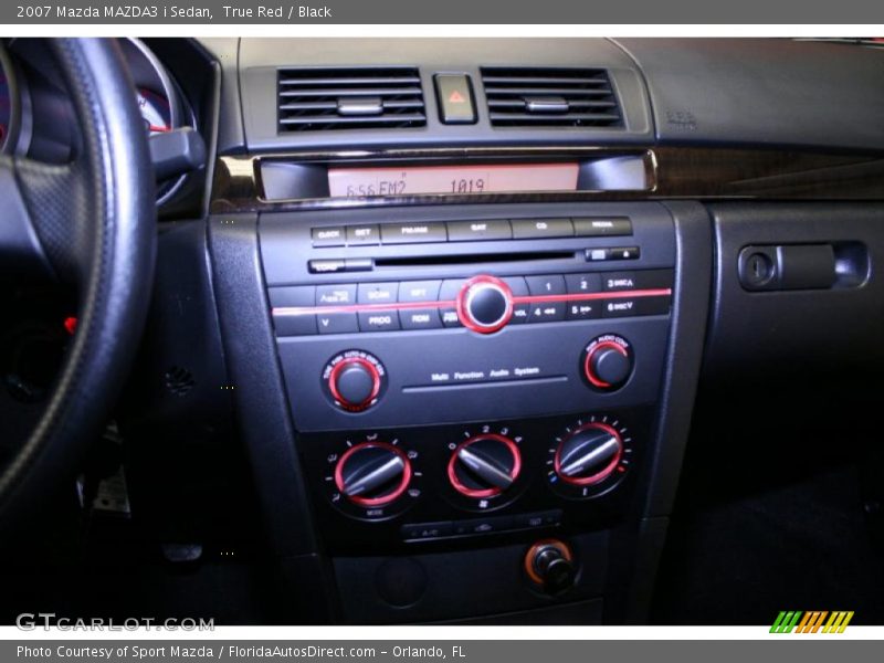 True Red / Black 2007 Mazda MAZDA3 i Sedan