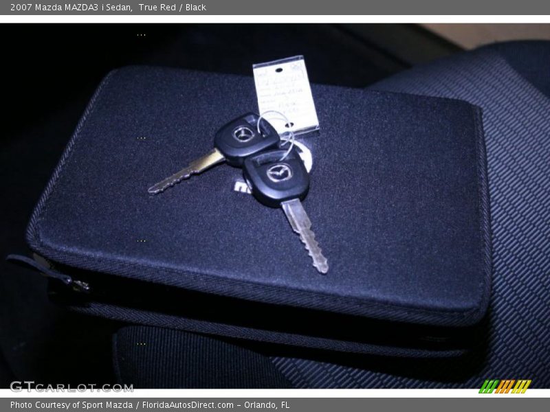 True Red / Black 2007 Mazda MAZDA3 i Sedan