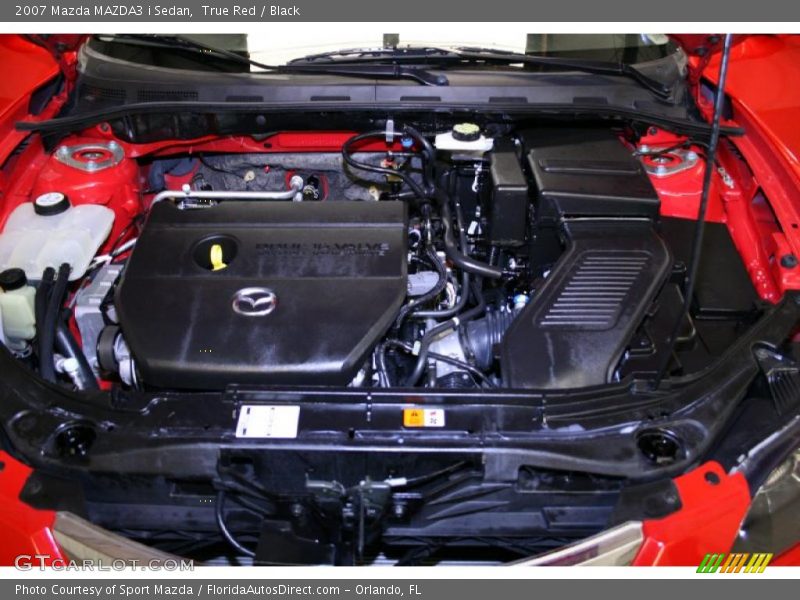 True Red / Black 2007 Mazda MAZDA3 i Sedan