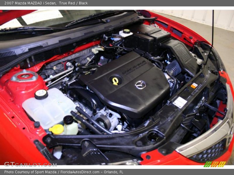 True Red / Black 2007 Mazda MAZDA3 i Sedan
