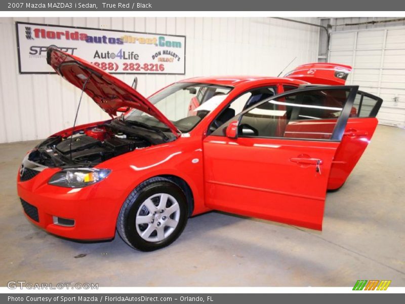 True Red / Black 2007 Mazda MAZDA3 i Sedan