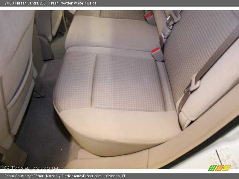 Fresh Powder White / Beige 2008 Nissan Sentra 2.0