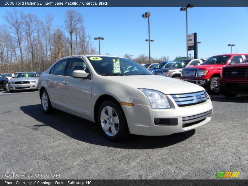 Light Sage Metallic / Charcoal Black 2008 Ford Fusion SE