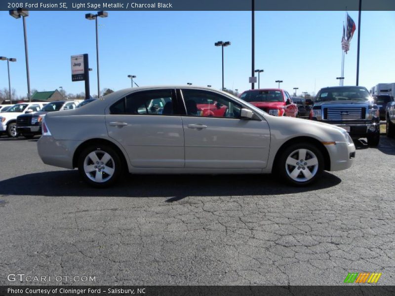 Light Sage Metallic / Charcoal Black 2008 Ford Fusion SE