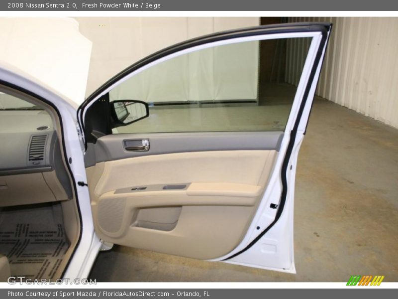 Fresh Powder White / Beige 2008 Nissan Sentra 2.0