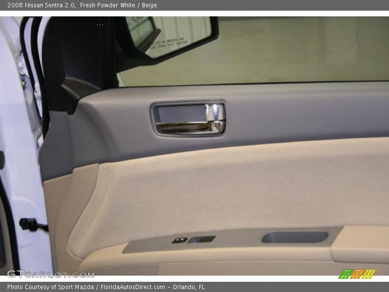 Fresh Powder White / Beige 2008 Nissan Sentra 2.0