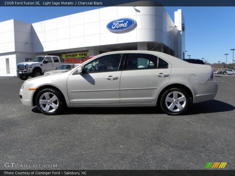 Light Sage Metallic / Charcoal Black 2008 Ford Fusion SE