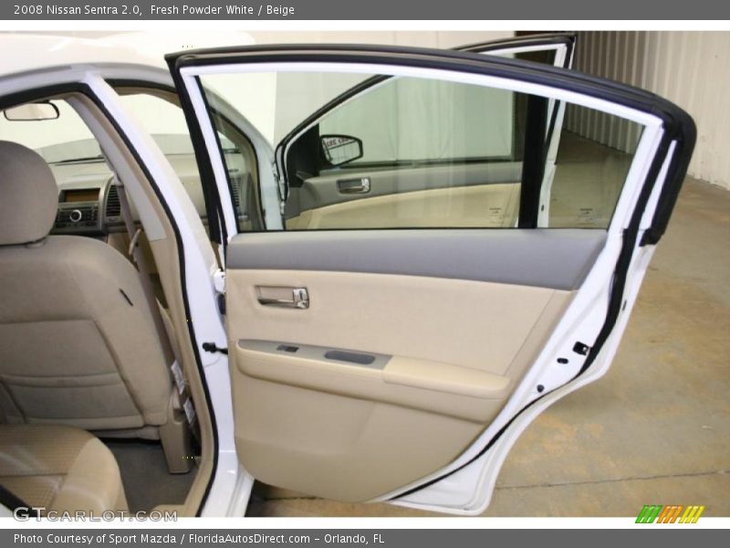 Fresh Powder White / Beige 2008 Nissan Sentra 2.0