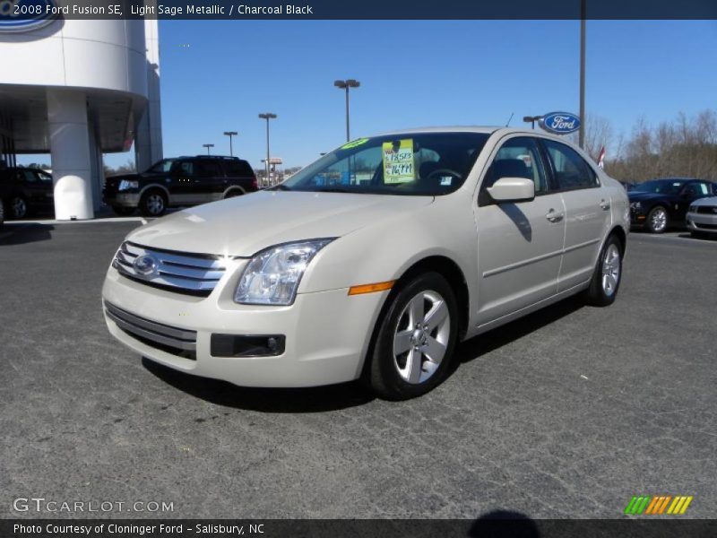 Light Sage Metallic / Charcoal Black 2008 Ford Fusion SE