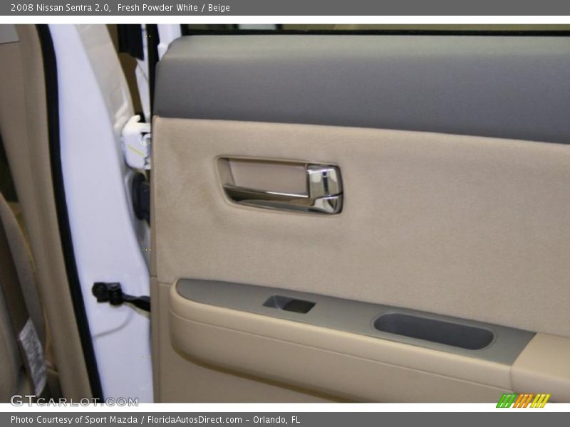 Fresh Powder White / Beige 2008 Nissan Sentra 2.0