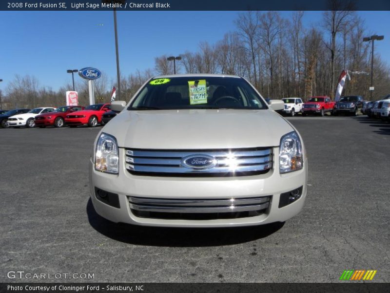 Light Sage Metallic / Charcoal Black 2008 Ford Fusion SE