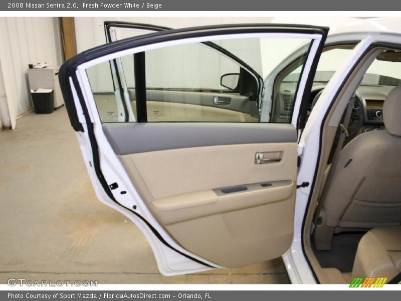 Fresh Powder White / Beige 2008 Nissan Sentra 2.0