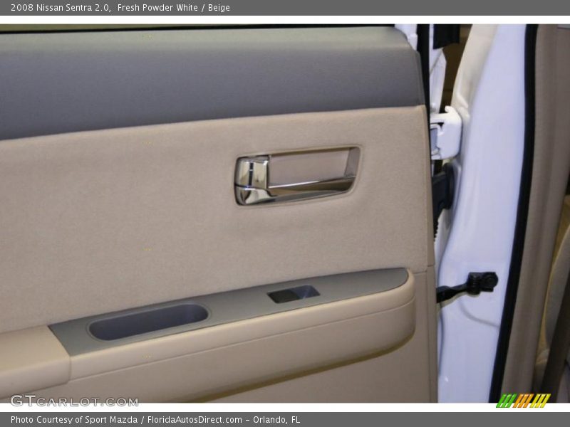Fresh Powder White / Beige 2008 Nissan Sentra 2.0