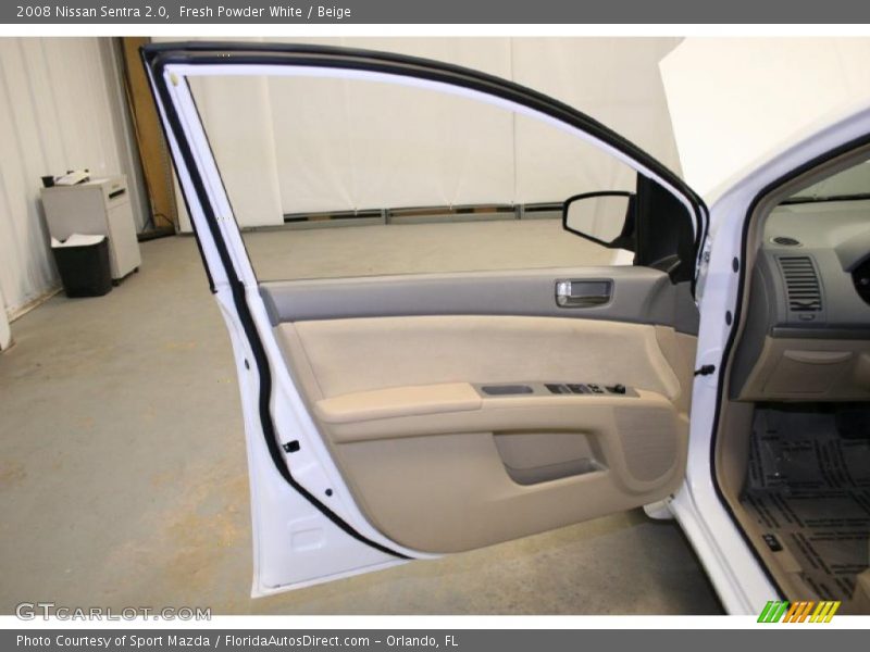 Fresh Powder White / Beige 2008 Nissan Sentra 2.0