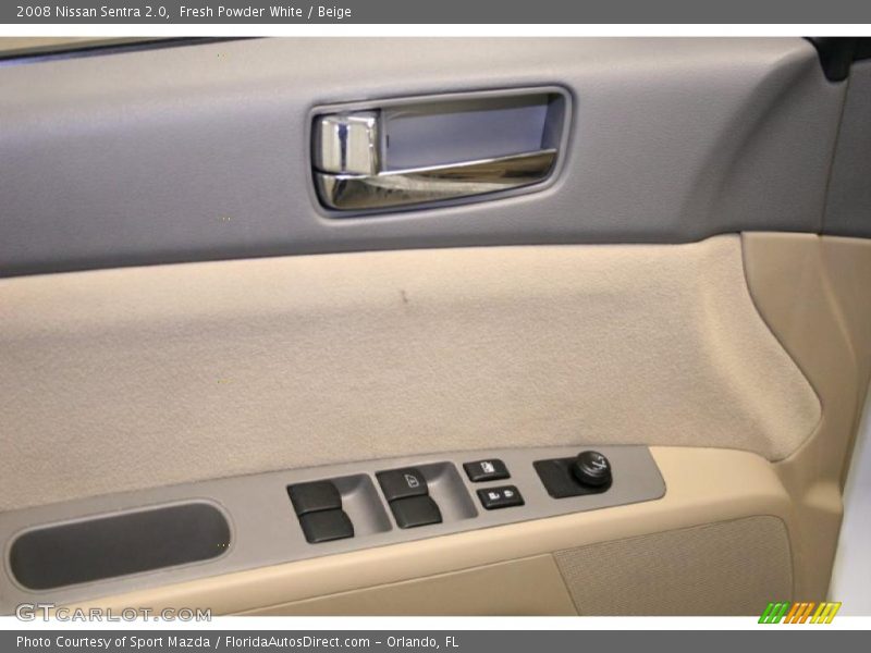 Fresh Powder White / Beige 2008 Nissan Sentra 2.0