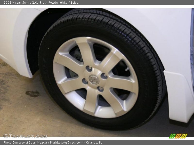 Fresh Powder White / Beige 2008 Nissan Sentra 2.0