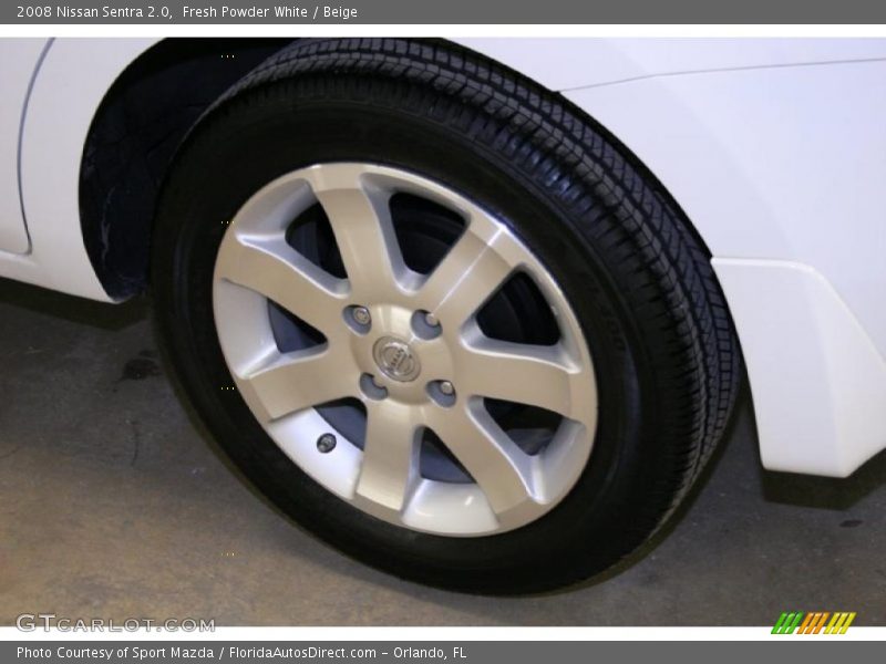 Fresh Powder White / Beige 2008 Nissan Sentra 2.0