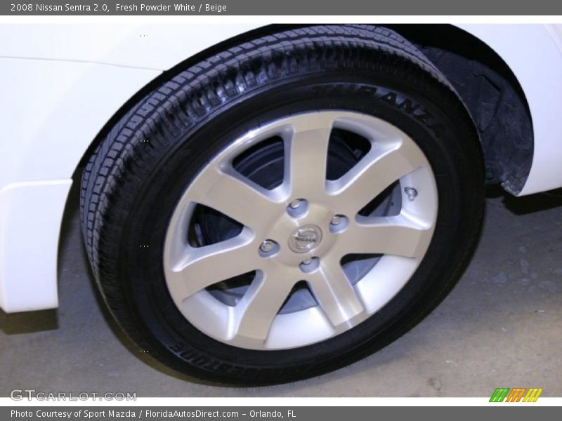 Fresh Powder White / Beige 2008 Nissan Sentra 2.0