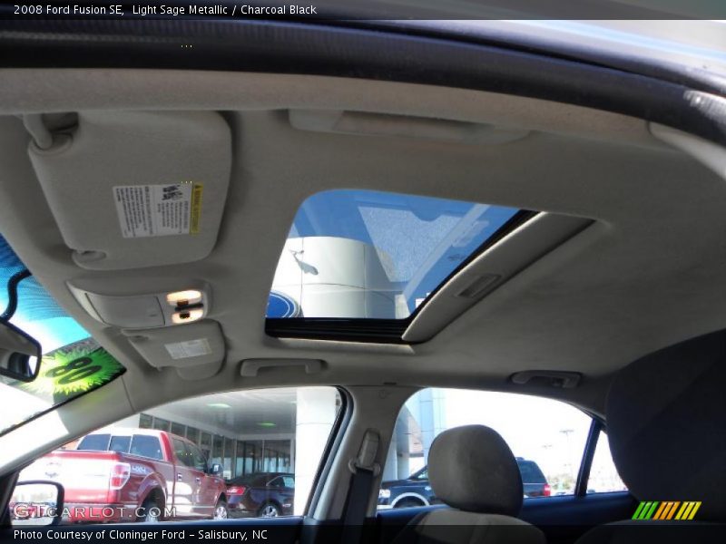 Light Sage Metallic / Charcoal Black 2008 Ford Fusion SE