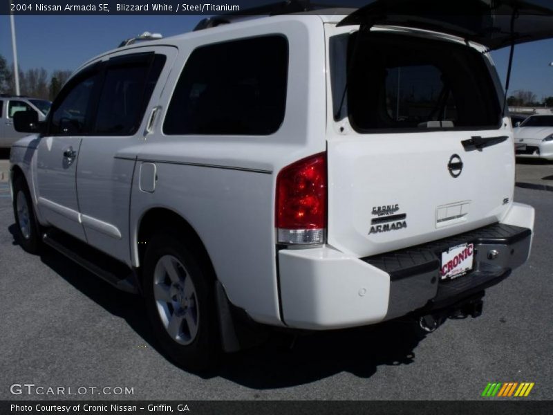 Blizzard White / Steel/Titanium 2004 Nissan Armada SE