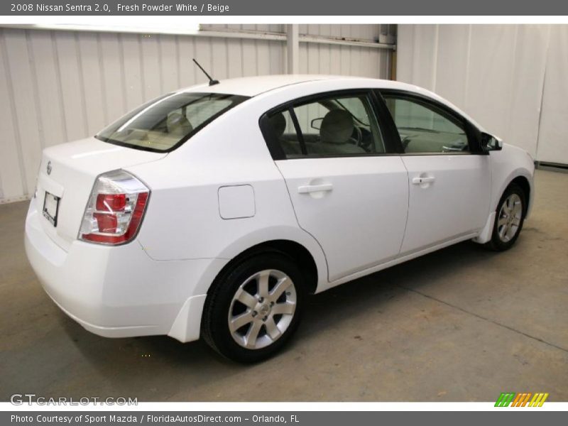 Fresh Powder White / Beige 2008 Nissan Sentra 2.0