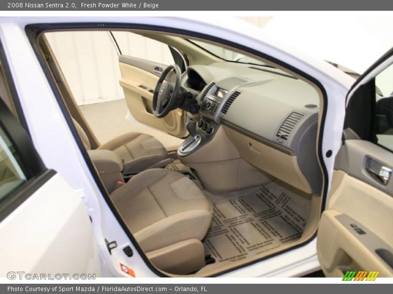 Fresh Powder White / Beige 2008 Nissan Sentra 2.0