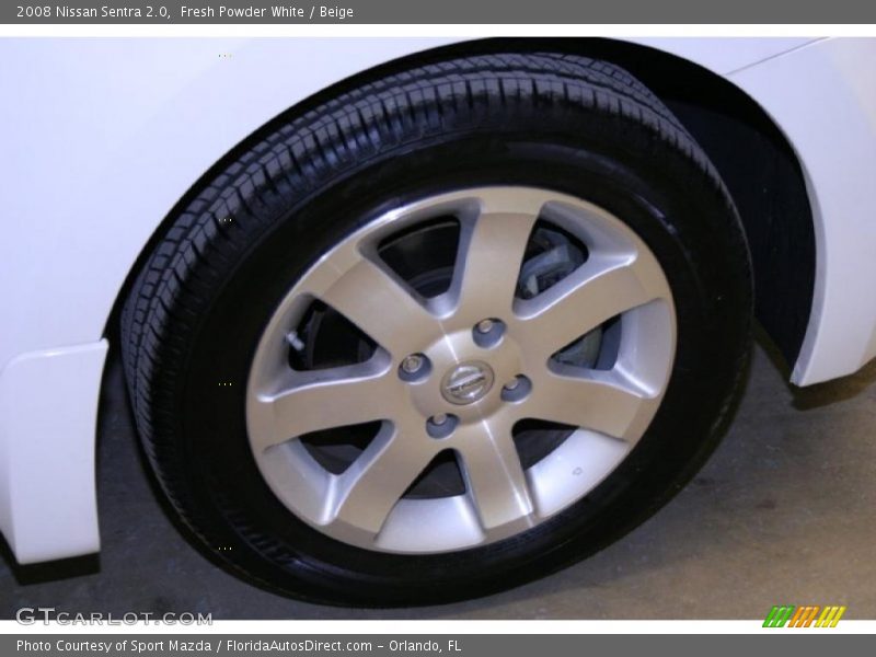 Fresh Powder White / Beige 2008 Nissan Sentra 2.0