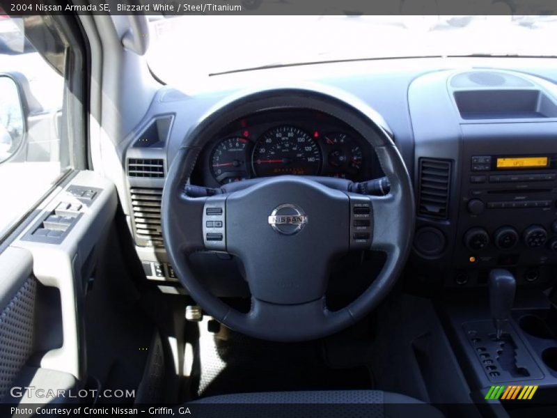 Blizzard White / Steel/Titanium 2004 Nissan Armada SE