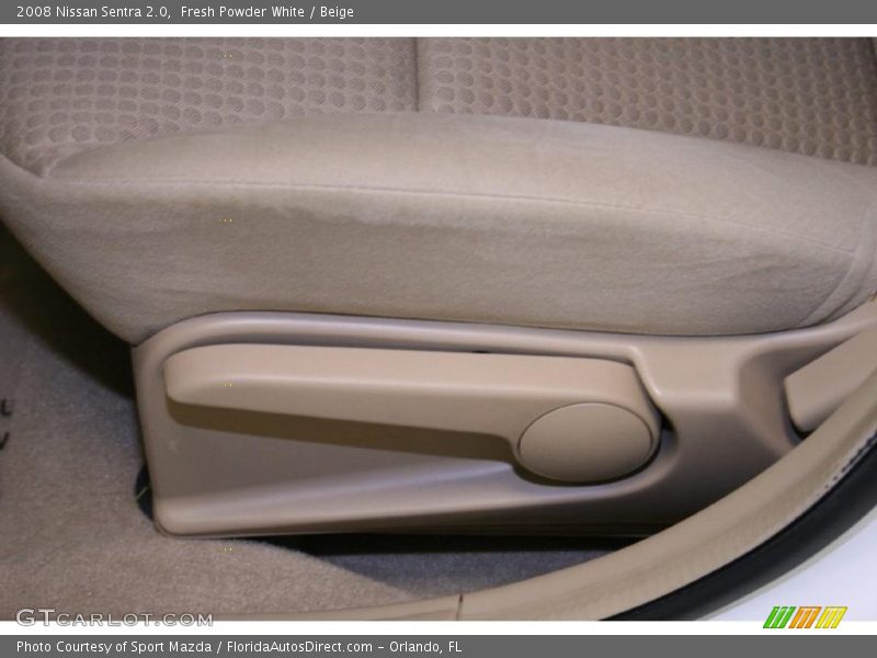 Fresh Powder White / Beige 2008 Nissan Sentra 2.0
