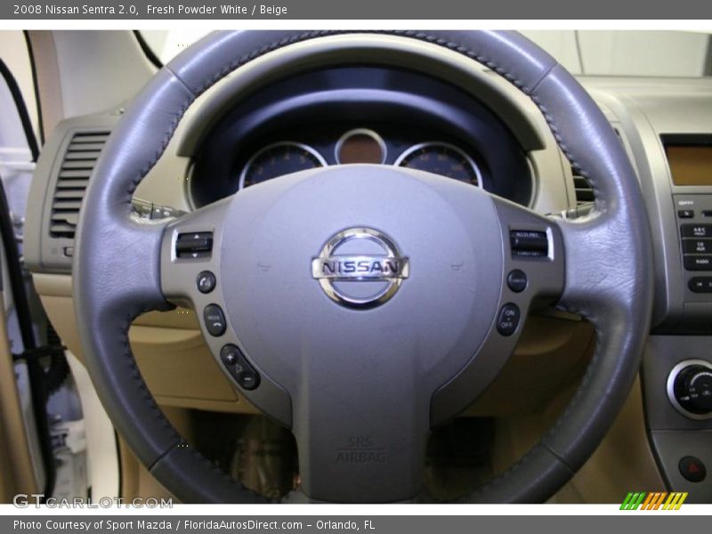 Fresh Powder White / Beige 2008 Nissan Sentra 2.0