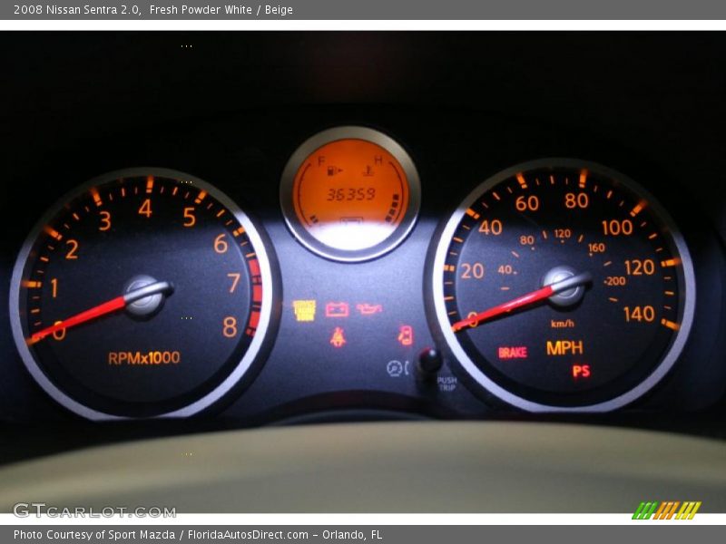 Fresh Powder White / Beige 2008 Nissan Sentra 2.0