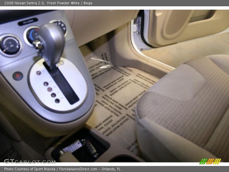 Fresh Powder White / Beige 2008 Nissan Sentra 2.0