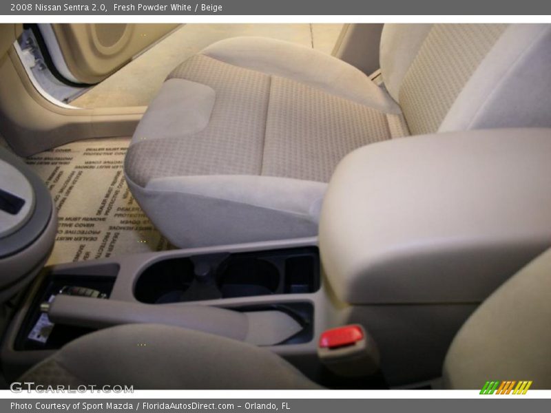 Fresh Powder White / Beige 2008 Nissan Sentra 2.0