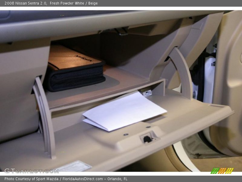 Fresh Powder White / Beige 2008 Nissan Sentra 2.0