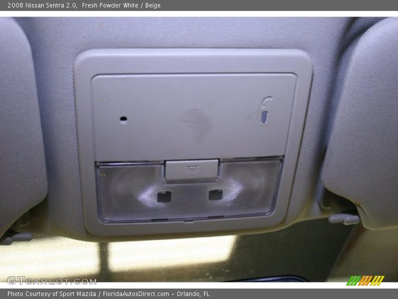Fresh Powder White / Beige 2008 Nissan Sentra 2.0