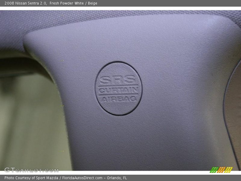 Fresh Powder White / Beige 2008 Nissan Sentra 2.0