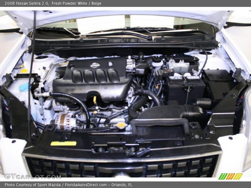 Fresh Powder White / Beige 2008 Nissan Sentra 2.0