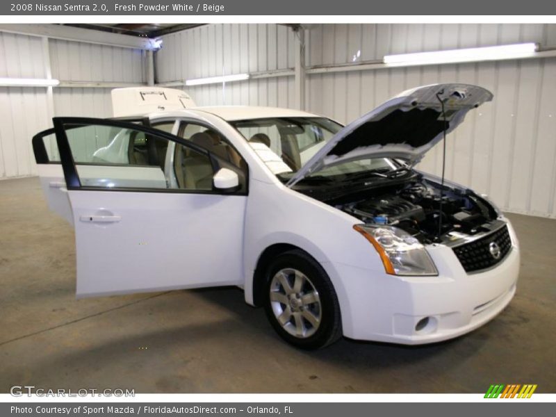 Fresh Powder White / Beige 2008 Nissan Sentra 2.0
