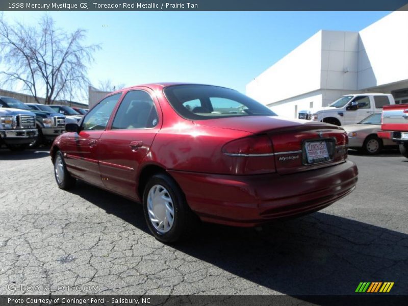 Toreador Red Metallic / Prairie Tan 1998 Mercury Mystique GS