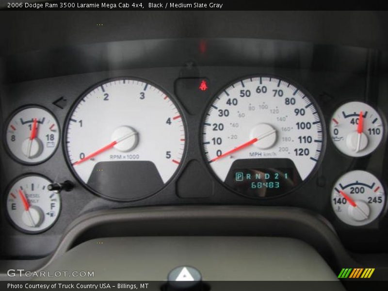 Black / Medium Slate Gray 2006 Dodge Ram 3500 Laramie Mega Cab 4x4
